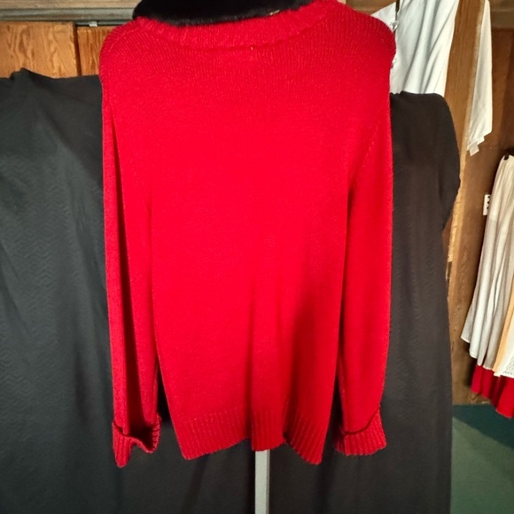 Charter Club Women's Red and Black Cardigan Sweater - Picture 5 of 8